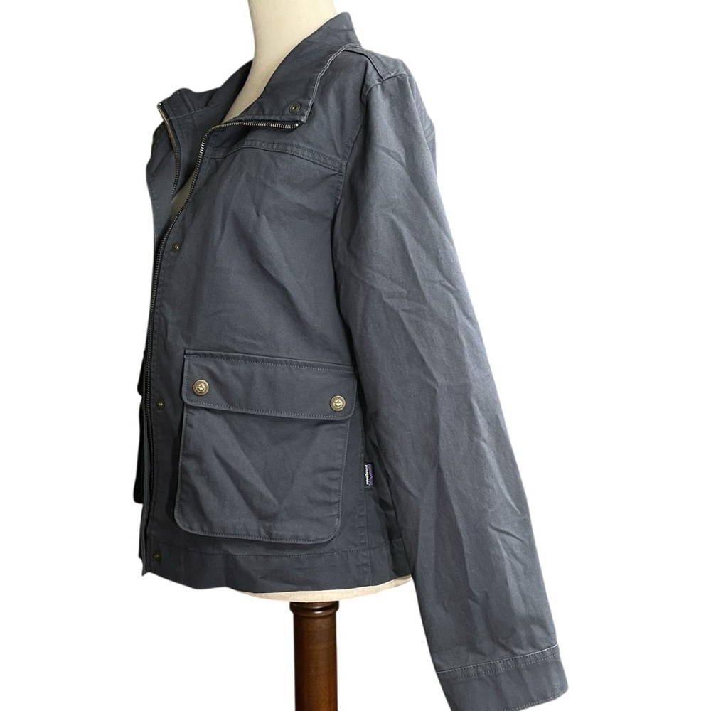 Patagonia Womens Prairie Dusk Barn Jacket Smolder Blue Military Style Coat Sz S - Picture 5 of 16